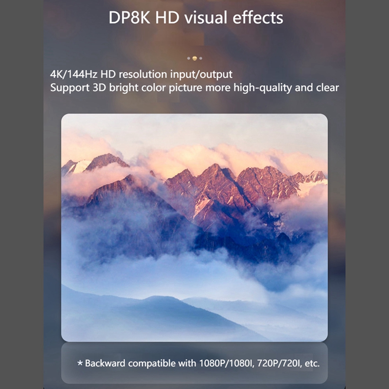 Actieve Standaard DP1.4 Naar Hdmi-Compatibel 2.1 Adapter, Dp Naar Hdmi-Compatibele Kabel Converter, ondersteuning 8K @ 60Hz