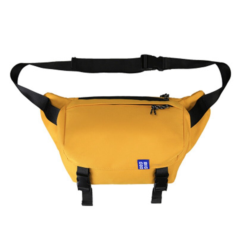 Riñonera Unisex con personalidad Hip-hop, bolso de hombro de , bolso de nailon de gran capacidad: Yellow belt bag