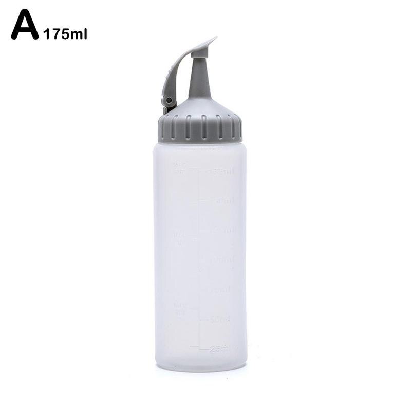 350ml/175ml Squeeze Sauce Bottle Kitchen Seasoning Bottle Salad Ketchup Olive Oil Bottles With Scale Kitchen Cooking Gadgets: A 175ml