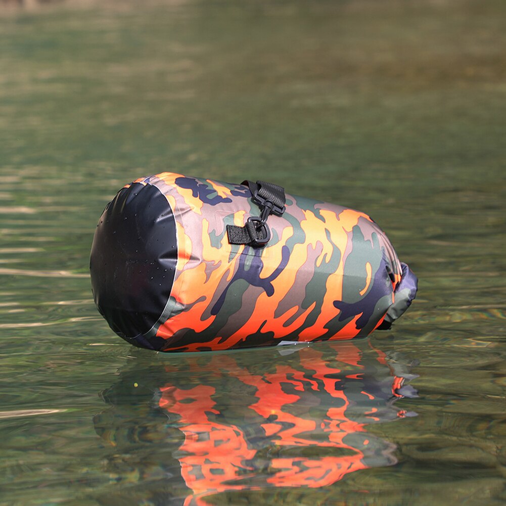 Large Capacity Outdoor Waterproof Dry Pack 5/10/20L Swimming Kayaking River Trekking Float Sailing Backpack Orange Camouflage