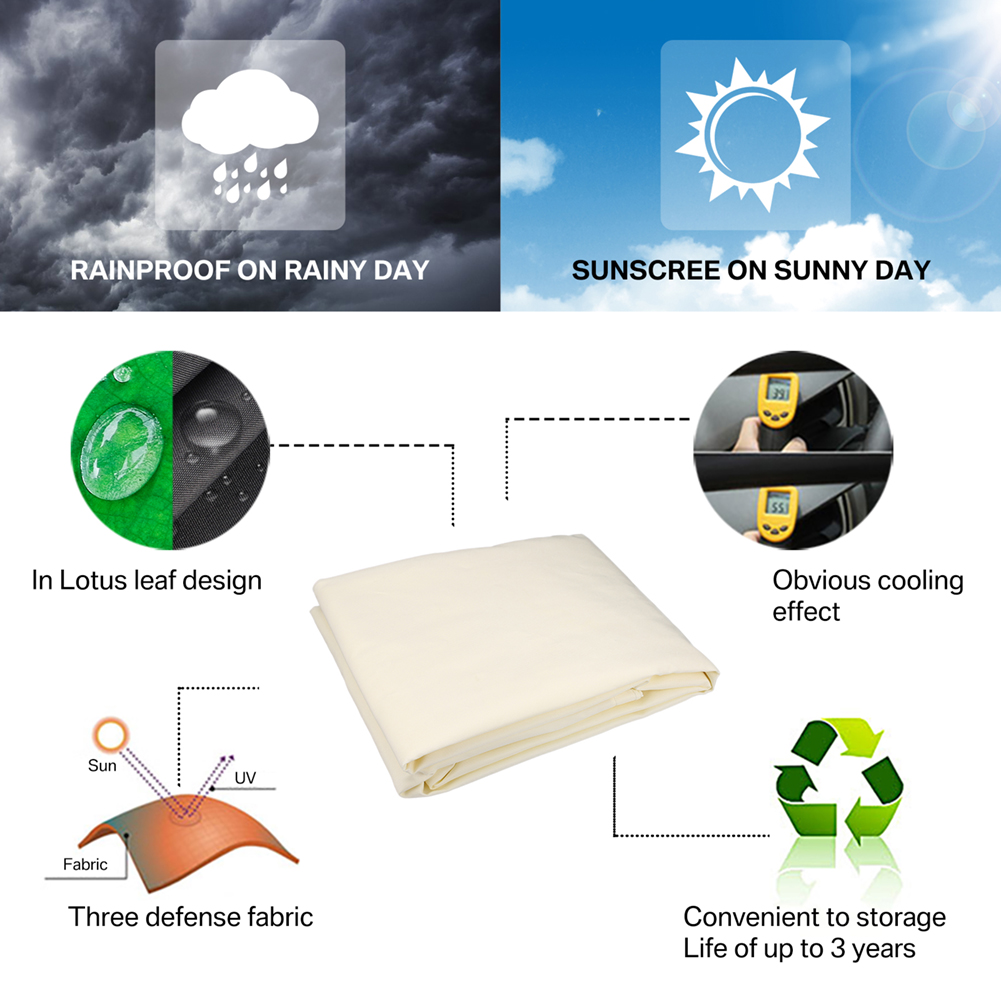 Waterproof Sun Shade Sails Rectangle Canopy 98% UV Block Sun Shelter for Patio Garden Outdoor Facility and Activities Top Tents