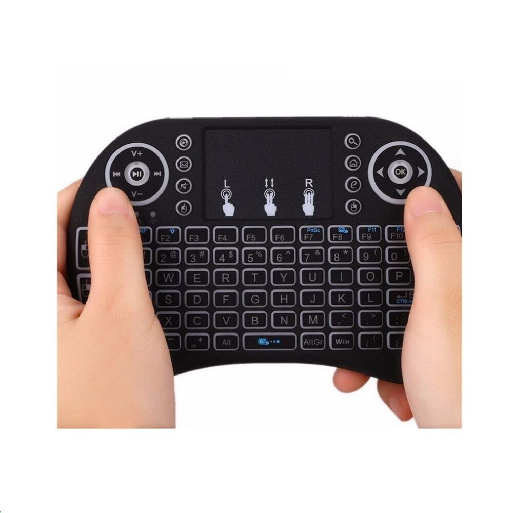 i8 Mini 2.4G Wireless Keyboard Touchpad Color Backlit Air Mouse Russian Spanish For Android TV Box box Smart TV PC PS3/PS4 HTPC
