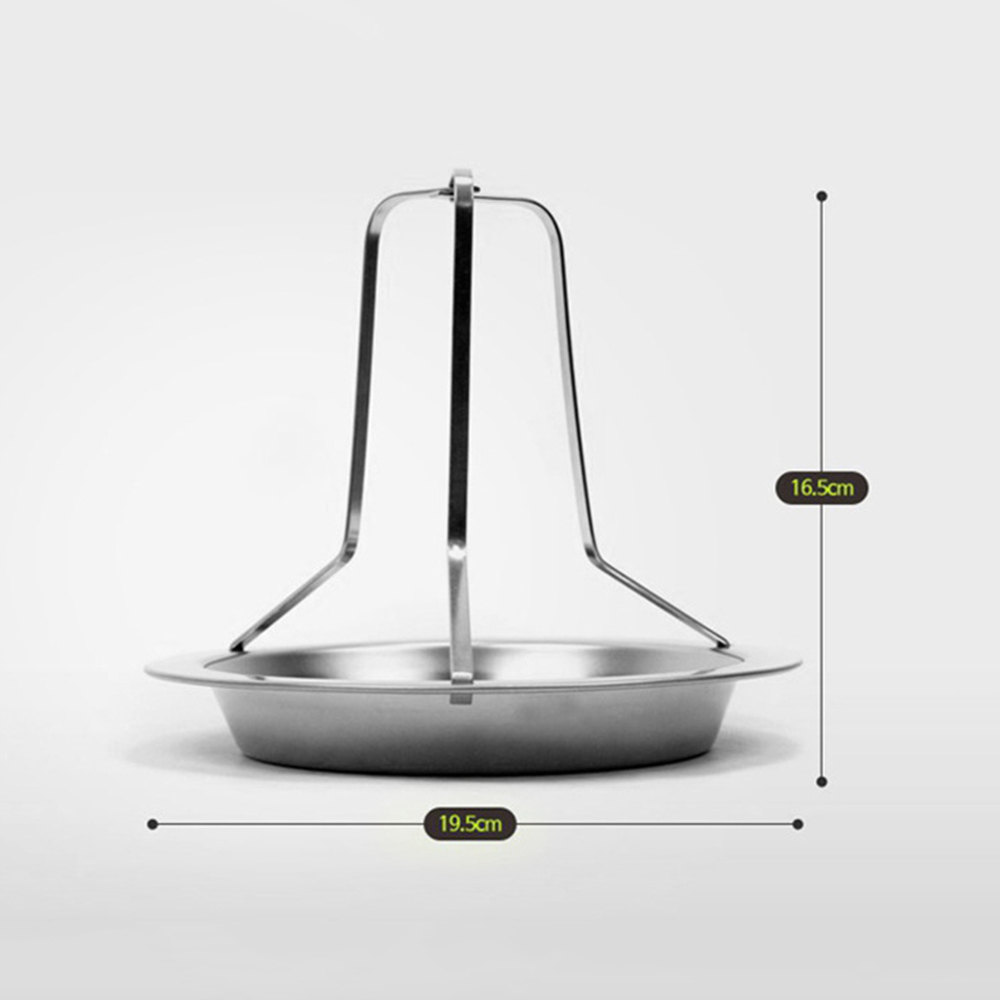 1 Pcs Roast Chicken Pan Stainless Steel Upright Roasting Rack BBQ Stand Grilling Duck Holder Tray Outdoor Kitchen Baking Tools