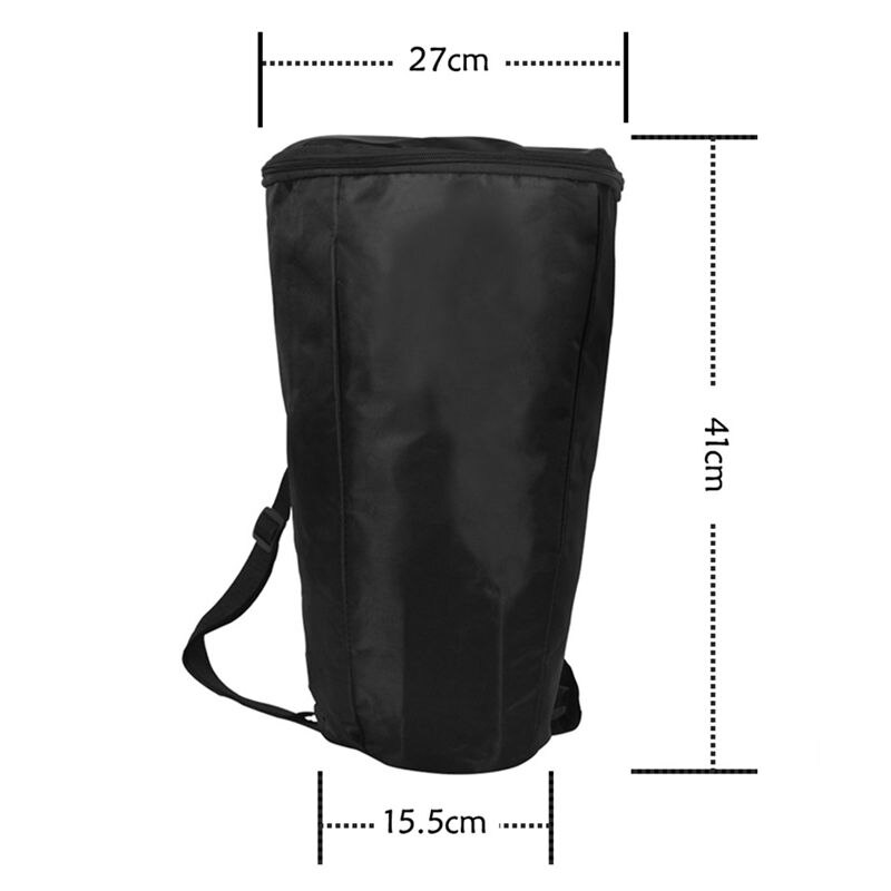 Funda de transporte de tambor Djembe, bolsa de concierto suave con correas de hombro reforzadas con cremallera para percusión de Tambor Africano de 8 pulgadas