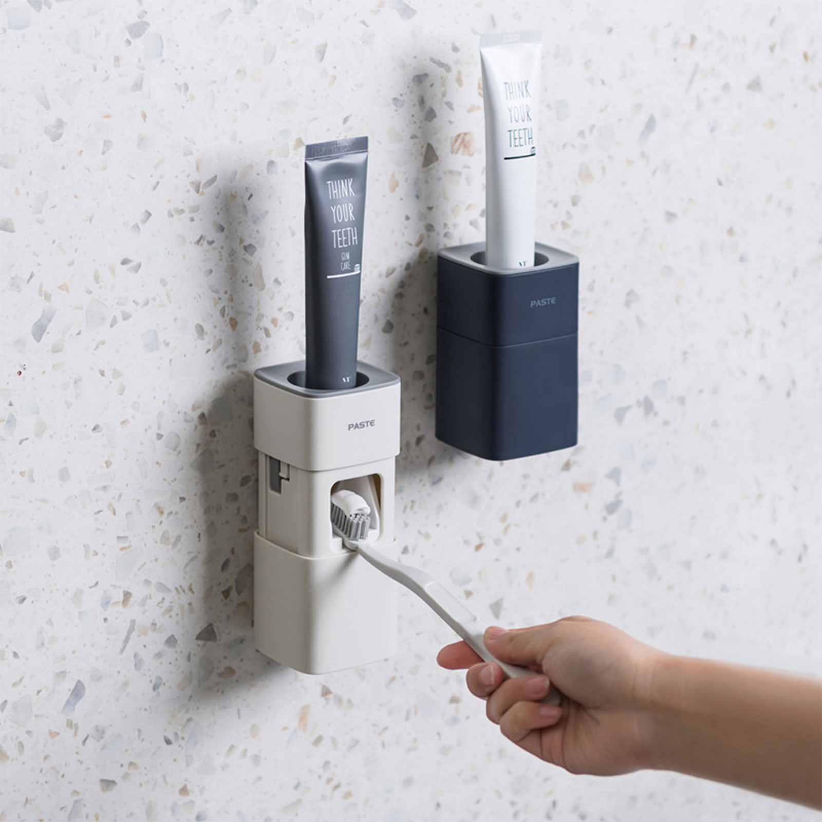 Automatische Tandpasta Knijper Huishouden Muur Gemonteerde Tandpasta Dispenser Voor Badkamer Wit/Lichtblauw/Donkerblauw/roze