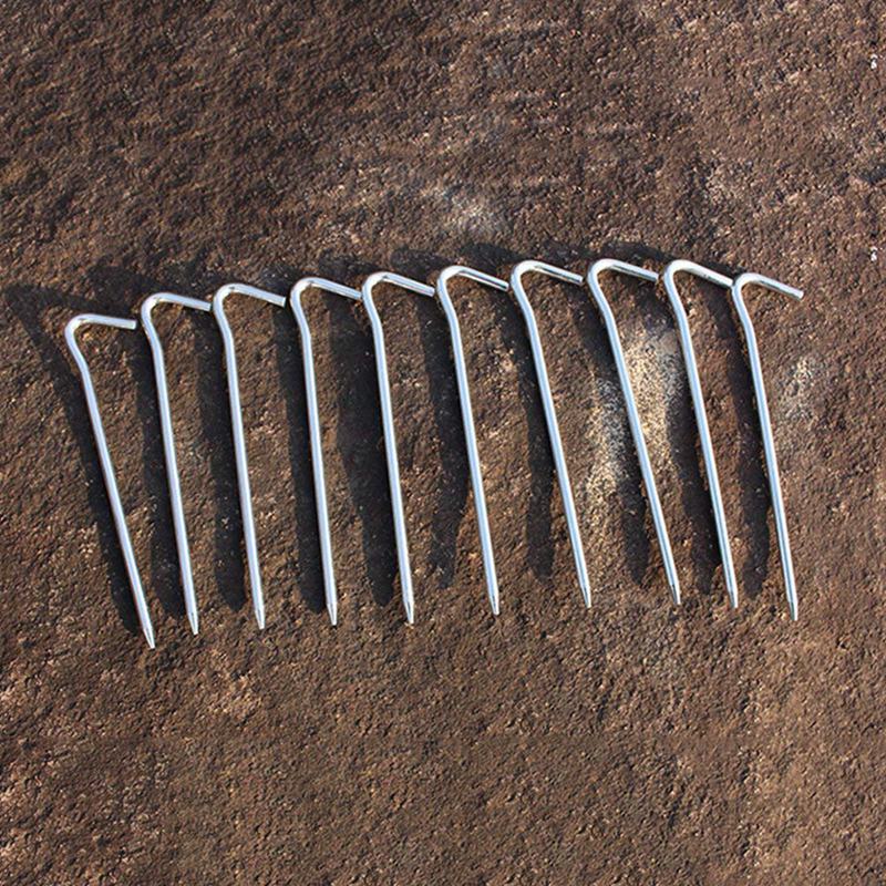 Telt / presenning dele pløk spørgsmålstegn søm stål pind 18 cm 5 sæt