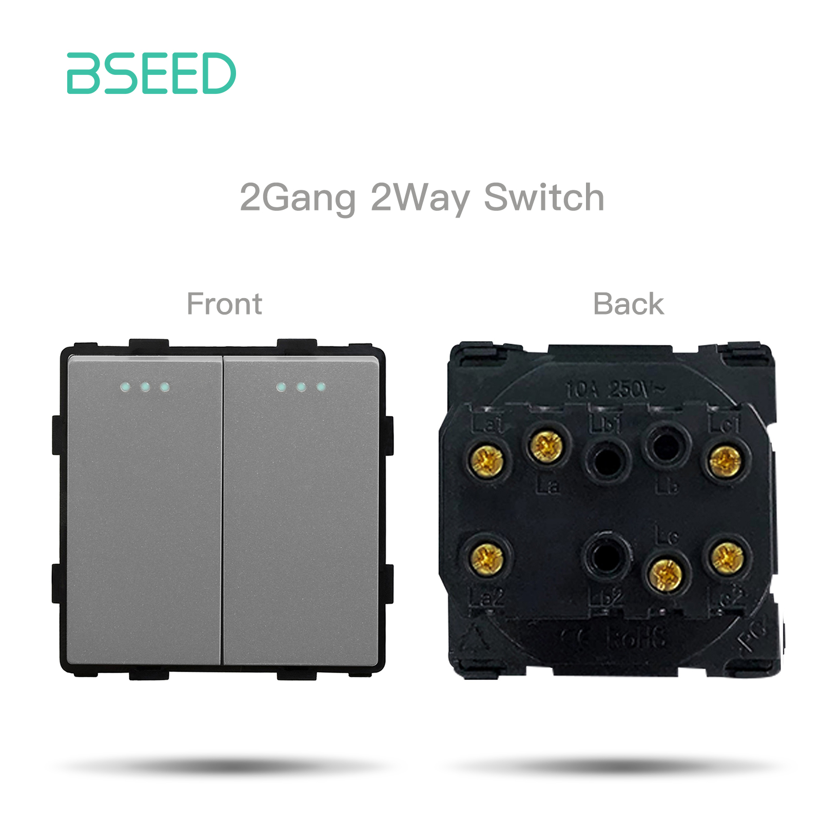 BSEED Mechanical Button Switches EU Socket TV ST CAT5 Double USB Sockets Function Parts Glass Socket Frames DIY Free Combination: Type 14