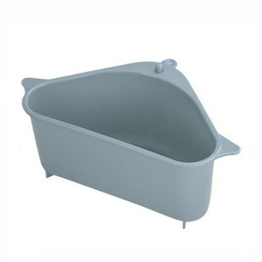Triangle Pool Storage Rack Multi-purpose Drainage Rack Kitchen Suction Cup Drain Basket Kitchen Storage Products: Blue