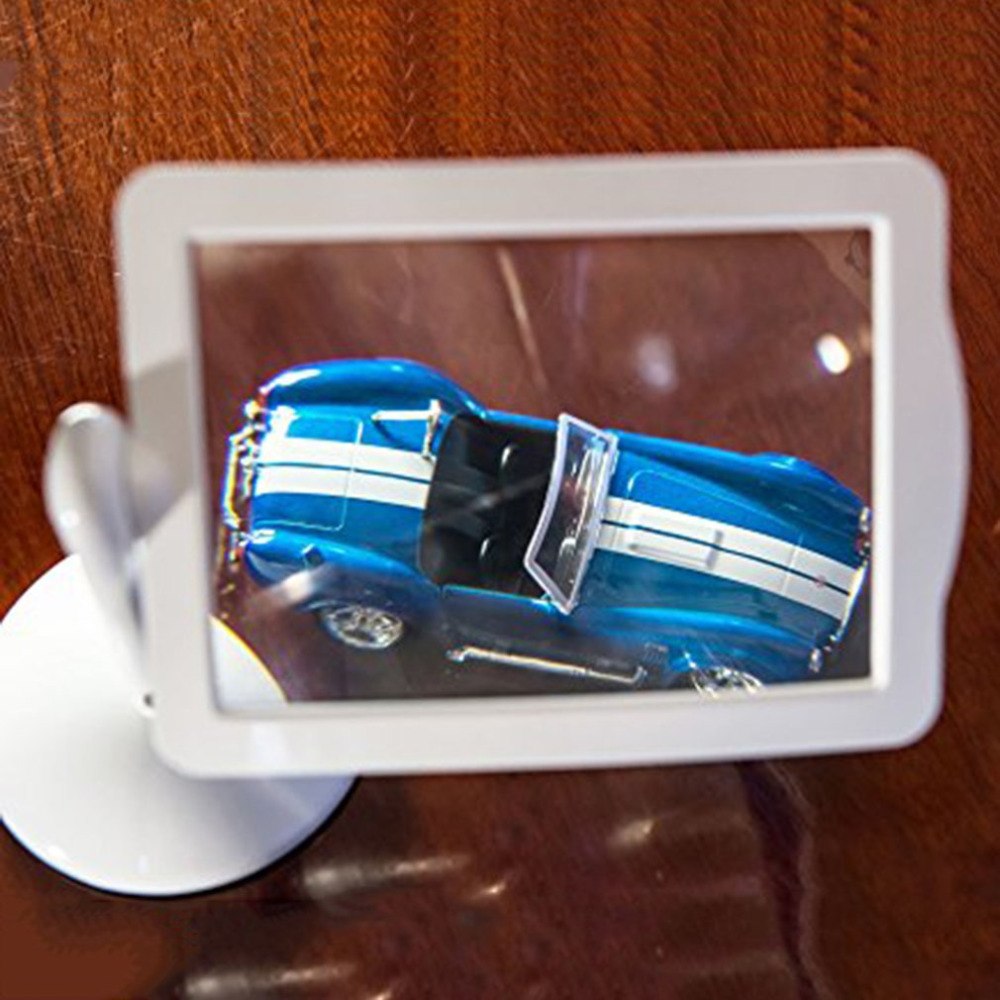 Eye Vergrootglas Bril Vergrootglas met Verlichting Rotatie Roterende Lezen Helderder Viewer Desktop Groot Scherm 2LED 3X