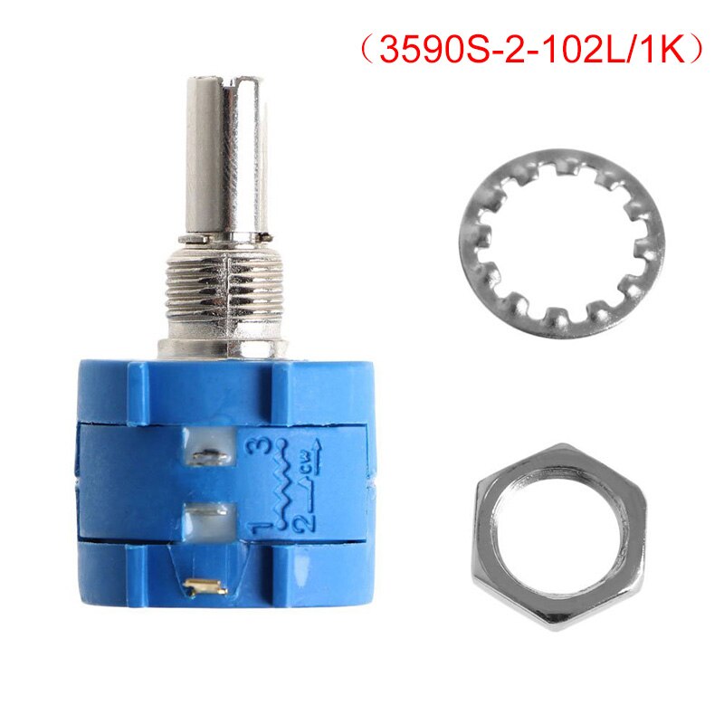Wirewound Potentiometer 3590S 500R 1K 5K 10K 20K Ohm 10-Turns Linear Rotary Wire Wound Precision Potentiometer Pot Dropshopping: 1 K