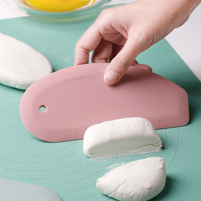 Flexible Silicone Bowl Scraper Pastry Best Bench Scraper For Cakes Kitchen Aid Food Scraper For Dish Pan Bowl Dough Tools