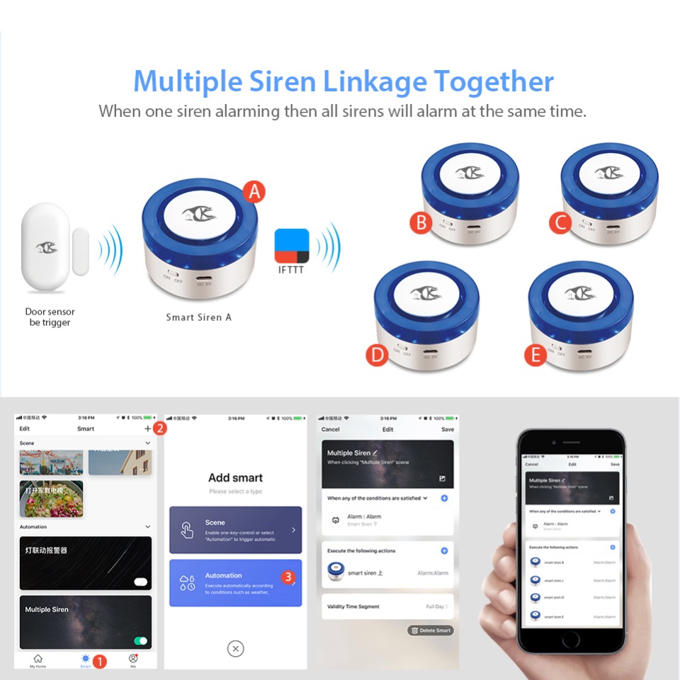 kabellos Clever WIFI Alarm sirensecurity System Auto-wählen Alarm Zubehör Für Clever Heimat System