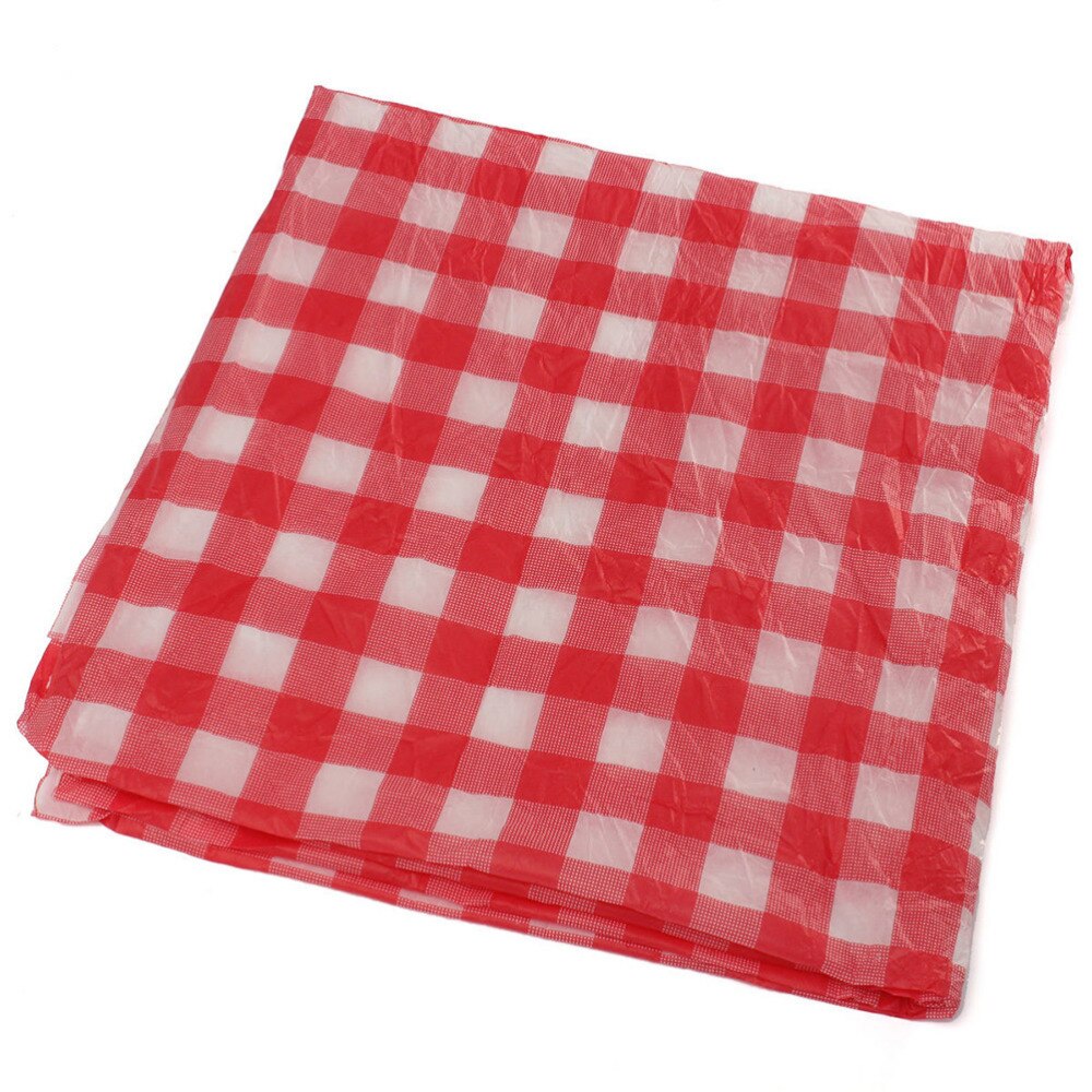 Picknick buiten bbq feest plastic tafelkleed afvegen ruitjes ruit wegwerp rood tafelkleed 160cm*160cm