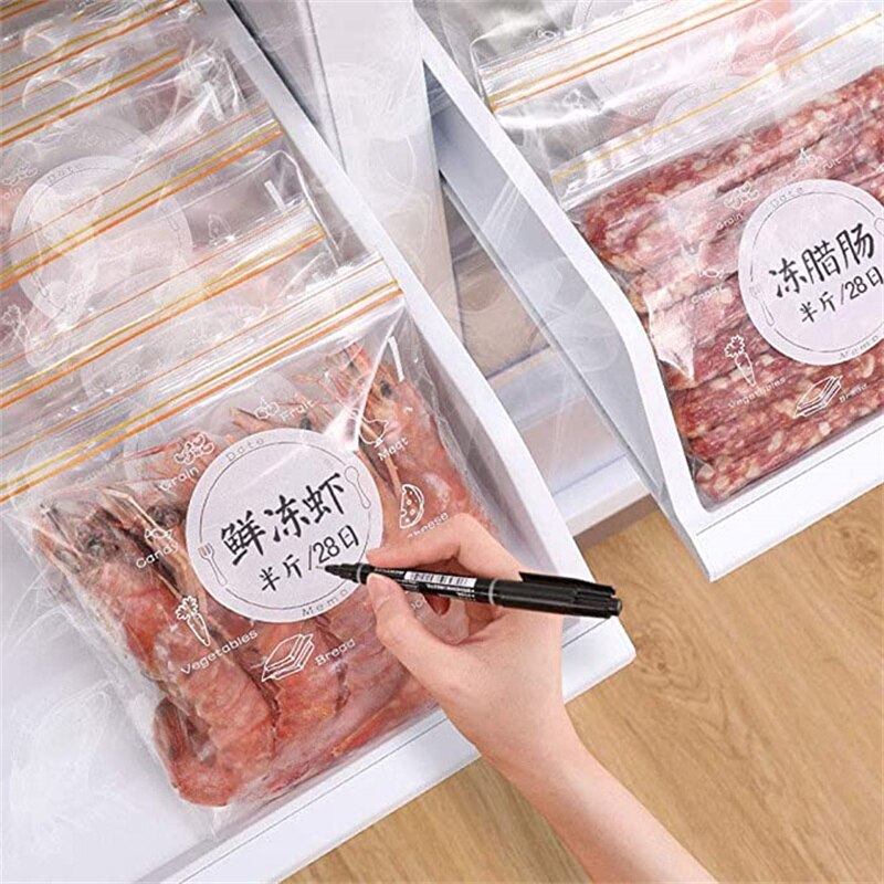 Reusable Fresh-Keeping Zipper Bag Food Plastic Bag Vegetable Fruit Storage Freezing Leakproof Sealed Bags Kitchen Accessories