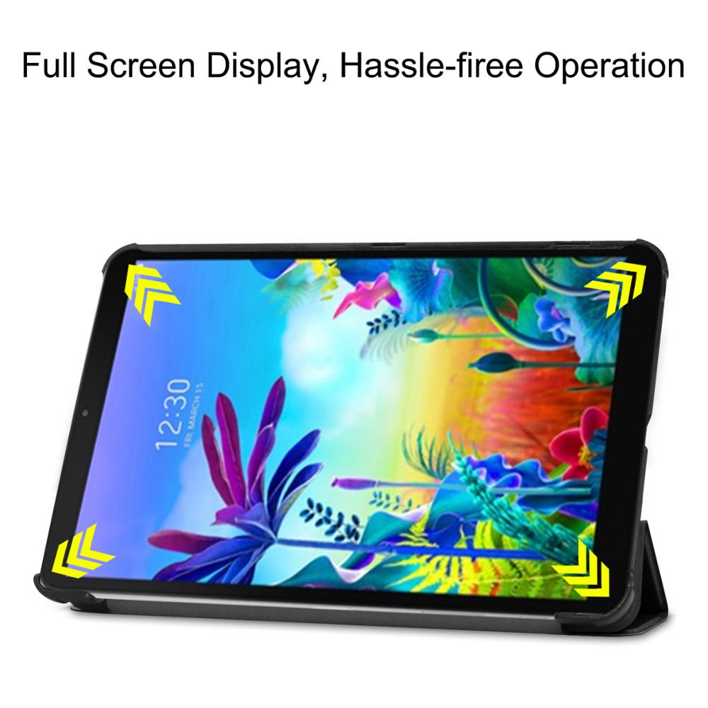 Skrzynki pokrywa dla LG G Pad 5 10.1 cala magnes odwróć PU skórzany tył stojak Capa Funda Coque + rysik