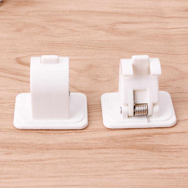 2 Stuks Zelfklevende Gordijn Staven Witte Hanger Lat Gordijn Clips Muur Haken