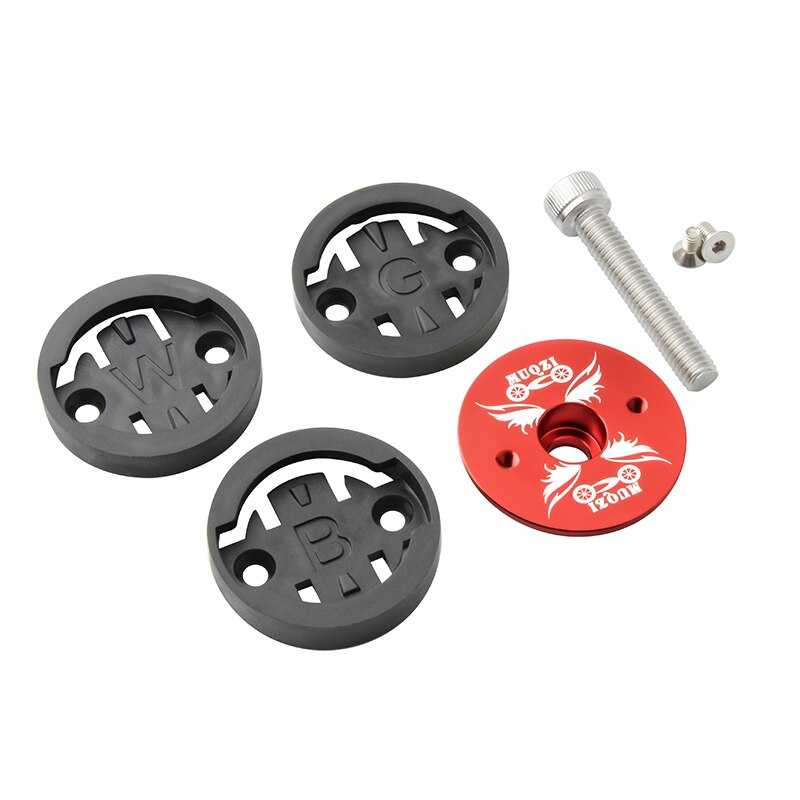 MUQZI - Tapa superior para auriculares con soporte para computadora de bicicleta, compatible con Garmin Wahoo Bryton: Rojo