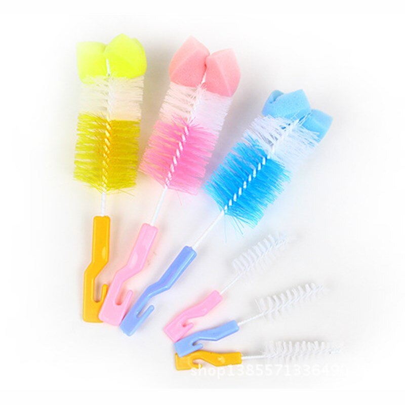 2Pc Baby Flasche sterben Baby Flasche Pinsel Waschen Flasche Flasche Nippel Pinsel Werkzeug Schwamm Reinigung Bausatz Baby Produkte