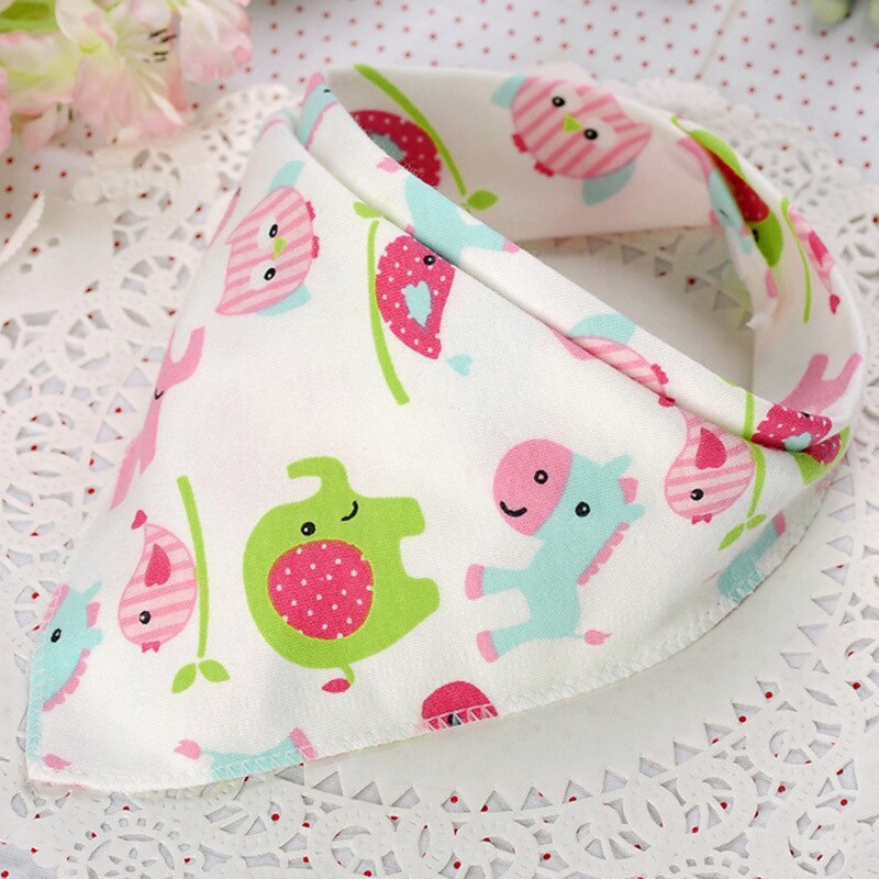 Dubbele Lagen Katoenen Baby Bandana Slabbetjes Burp Doeken Mooie Cartoon Dier Ster Beby Kids Dribble: A20