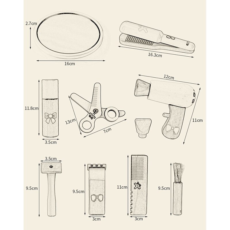 Kinderen Simulatie Houten Speelgoed Pretend Play Dressing Kapsel Speelgoed Set Baby Vroege Educatief Speelgoed Voor Meisje