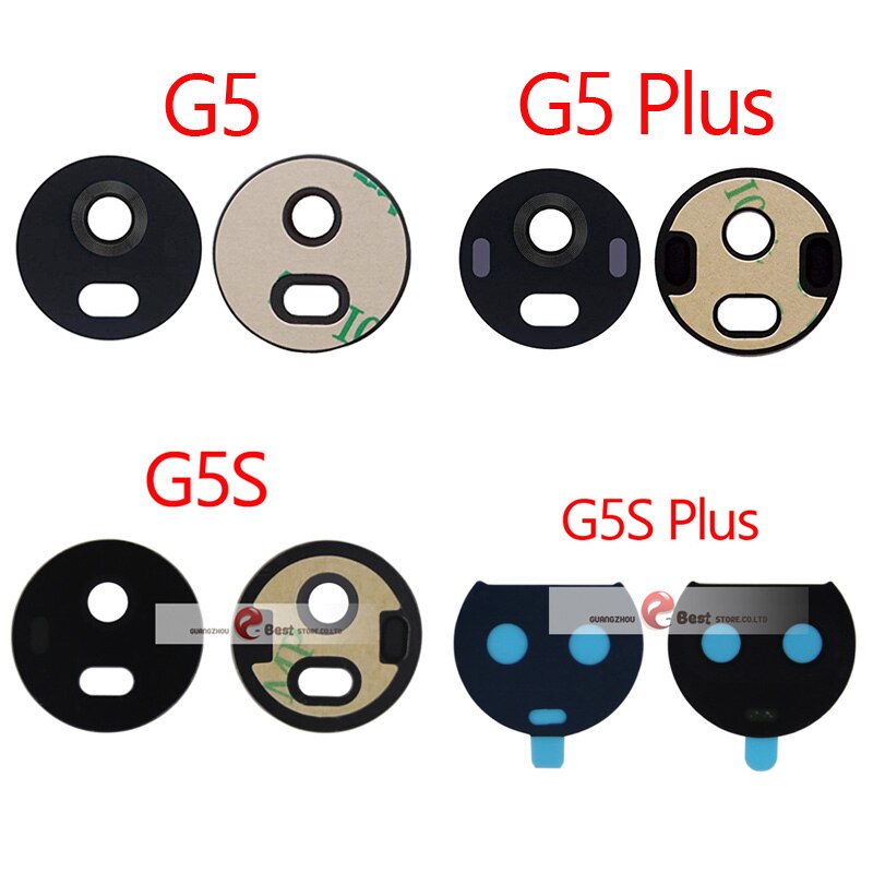 1 Set Nieuw Voor Motorola Moto G5 G5S/G5 Plus G5S Plus Back Rear Camera Lens Glass Cover Met sticker Tape Vervanging P