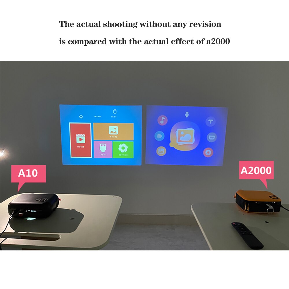 LED Mini Projector WIFI Support 1080P Full HD HDMI-Compatible USB Video Audio Proyector Portable Home Smart Media Video Player: black AU plug