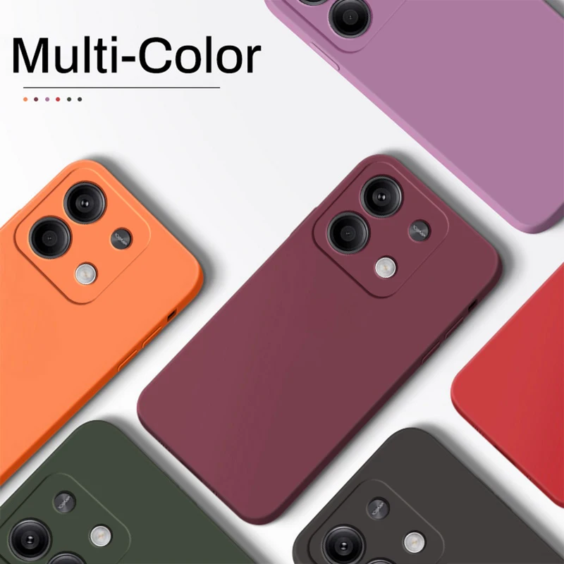 Redmi nota 13 pro 4g caso de silicone líquido macio tpu capa para xiaomi redmi nota 13 note13pro plus note13 pro 5g caso telefone