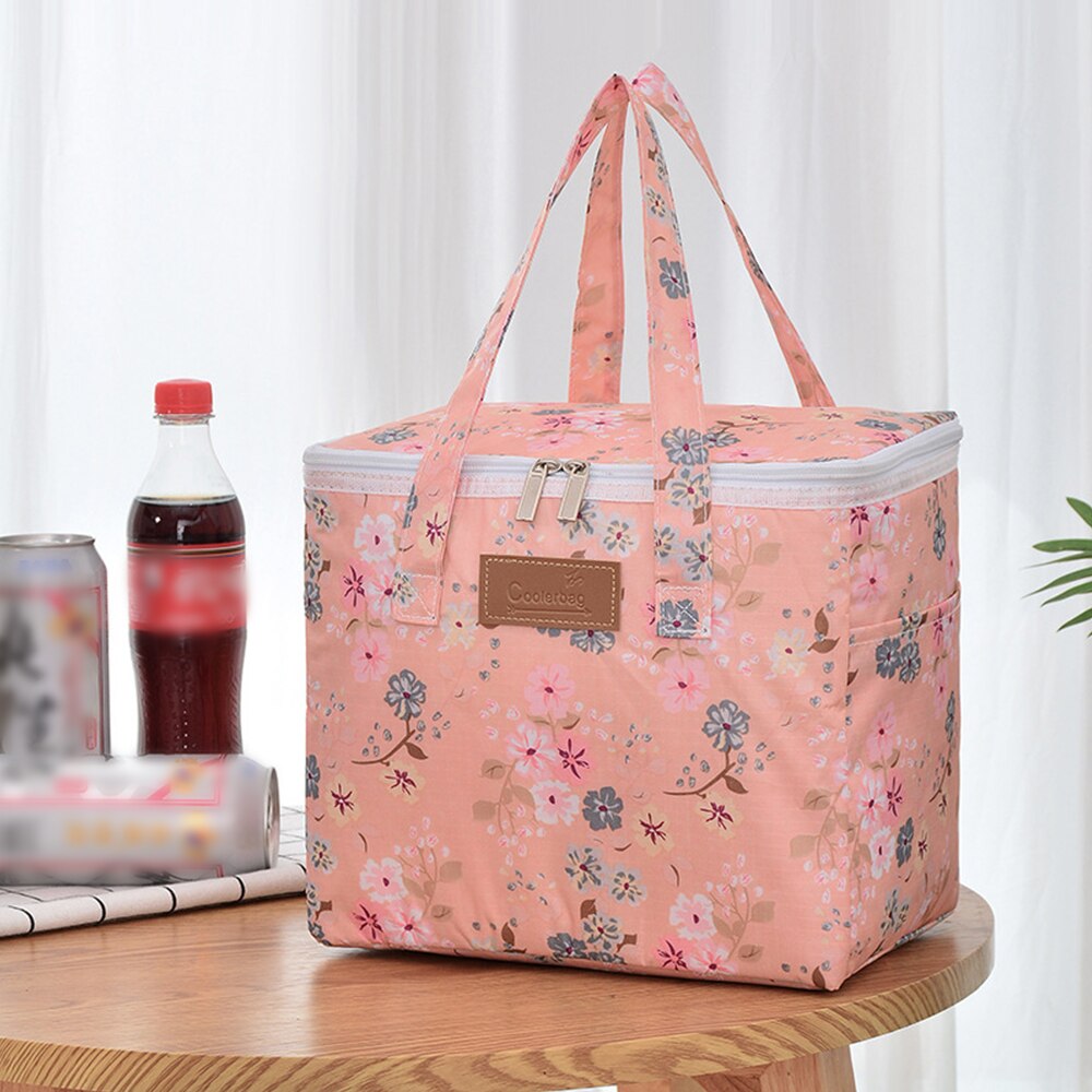 Functional Pattern Cooler Lunch Box Portable Insulated Canvas Lunch Bag Thermal Food Picnic Lunch Bags For Women Kids Handbags: 8