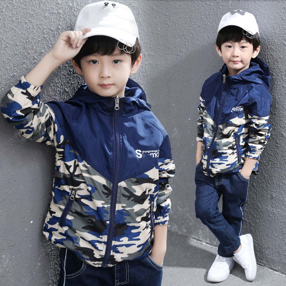 Kinderen Bovenkleding Kids Sportieve Effen Kleur Jassen Dubbeldeks Waterdicht Winddicht Jongens Jassen Voor 4-13 Jaar oude 2 Kleuren