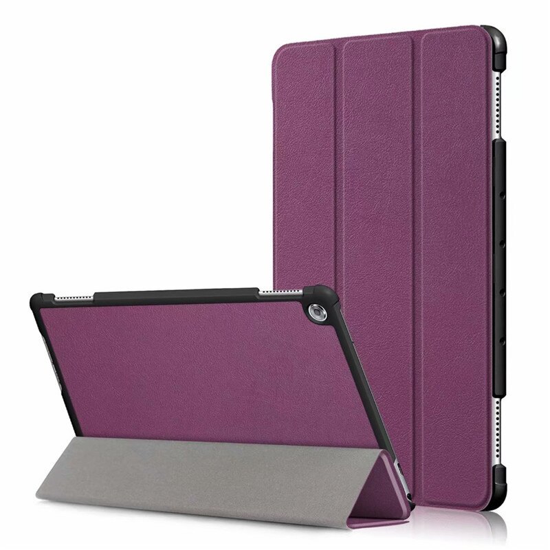 Case for Huawei MediaPad M5 Lite 10 BAH2-W19/L09/W09 Ultra Slim Pu Leather Stand Cover for Media Pad M5 Lite 8.0 Case+film+pen: purple / M5 Lite 8.0 inch