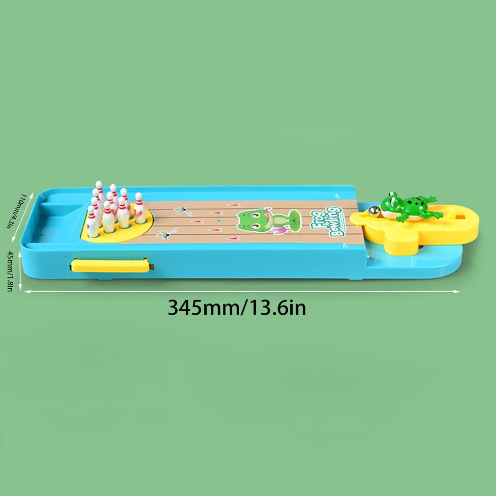 Cartoon Mini Bowling Set Frosch Schalen Kinder Spielzeug Schießen Puzzle Interaktive Spiel Sport Party Unterhaltung Mini Tisch Spiel