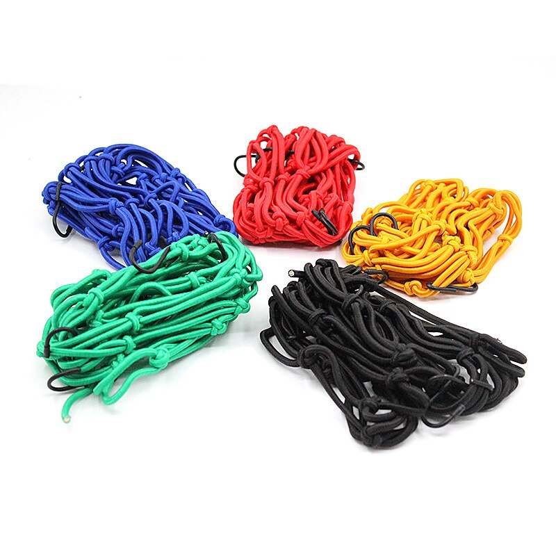 Latex Cargo Net Universal Hooks Mesh for Motorcycle Helmet Luggage Car Trunk Luggage Storage Cargo Organiser Nets