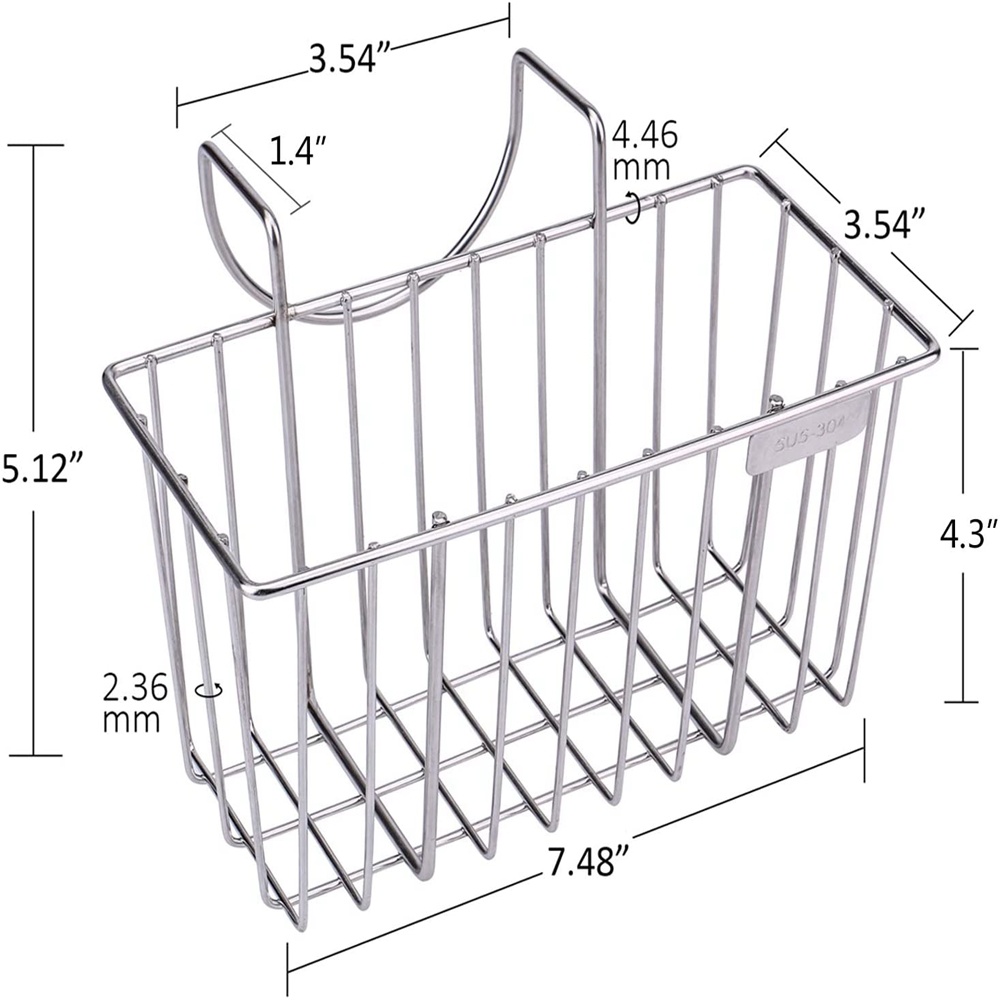 Durable Hanging Waste Basket Home Sink Accessory Sink Basket Kitchen Supplies Sponge Holder Drainer Rack