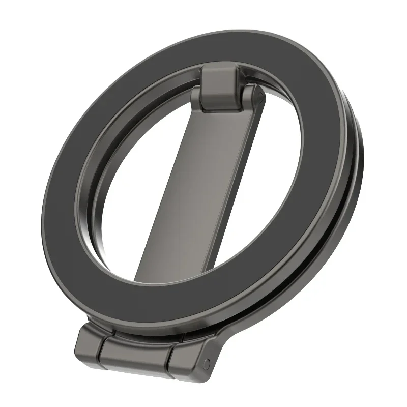 Dobrável dupla face suporte de telefone magnético para magsafe ginásio esteira universal dobrável suporte para carro magnético smartphone suporte: Preto