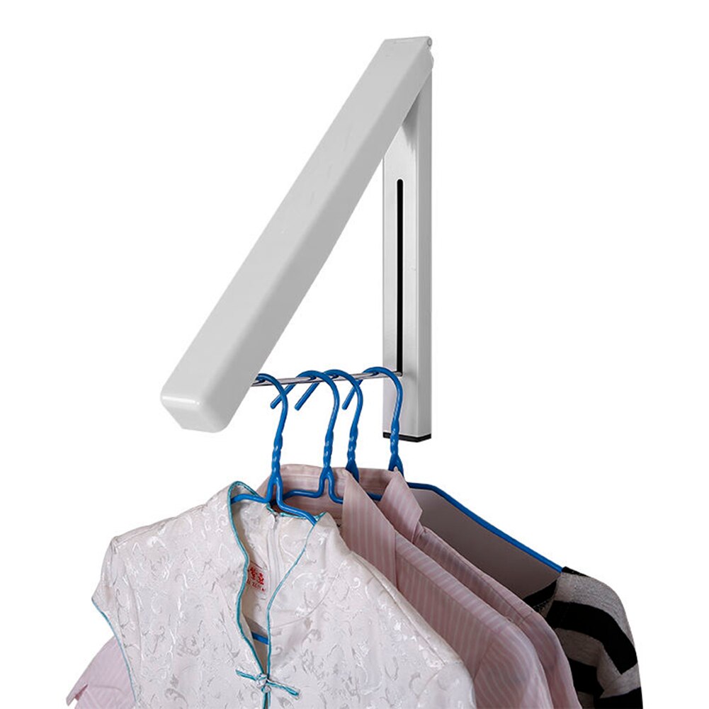 Home Multifunction Retractable Wall Mount Folding Clothes Hanger Waterproof Stainless Steel Towel Rack with Installation Packs