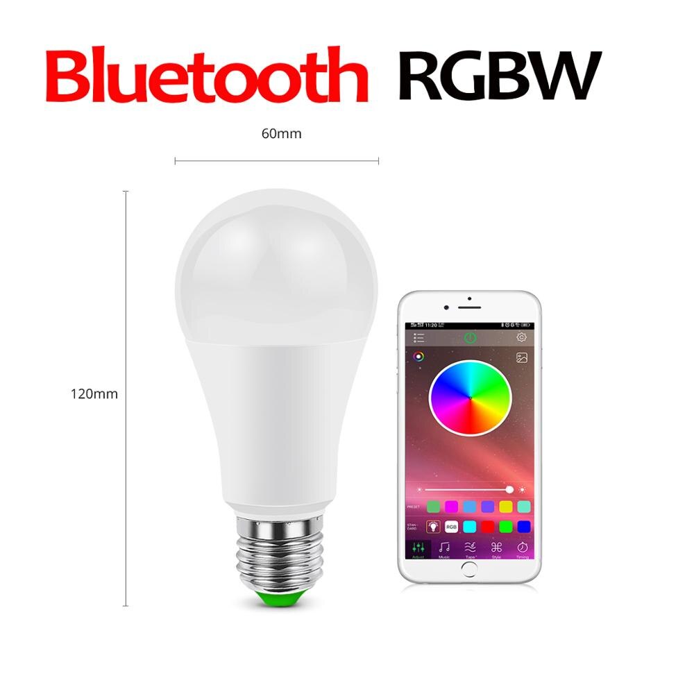 Wifi Lamp Thuis Smart Light Bluetooth Led Led Lamp Wit Warm Wit Rgb Rgbw Rgbww Lichten E27 Lampen E27 85 -265V: Bluetooth RGBW