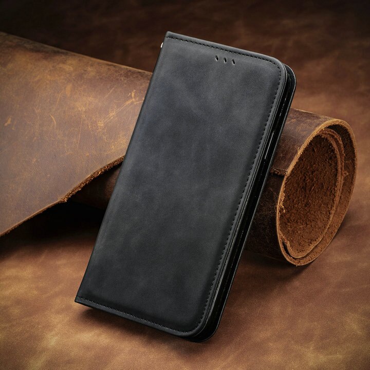 Luxury Smooth Wallet Coque for Samsung A03 Core Flip Case Texture Leather Book Etui Samsung Galaxy A03S Case A 03 S Phone Cover: For Samsung A03s / Black