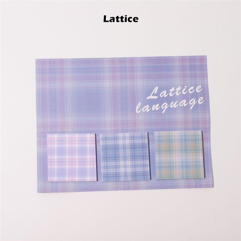 60 Sheets Blue Sky Sticky Notes Set Sunset Sky Zee Bloem Rooster Zelfklevende Memo Pad Notepad Planner Stickers Kantoor School a6545: Lattice