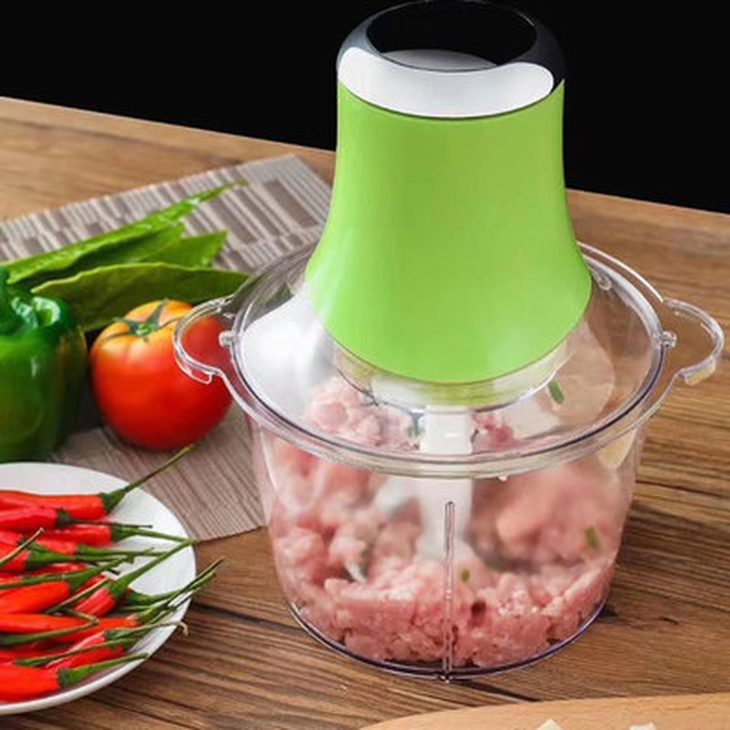 Elektrische Voedsel Chopper Keukenmachine 2L Bpa-vrij Glazen Kom Blender Grinder Voor Vlees Groenten Fruit Noten Vleesmolen 220V
