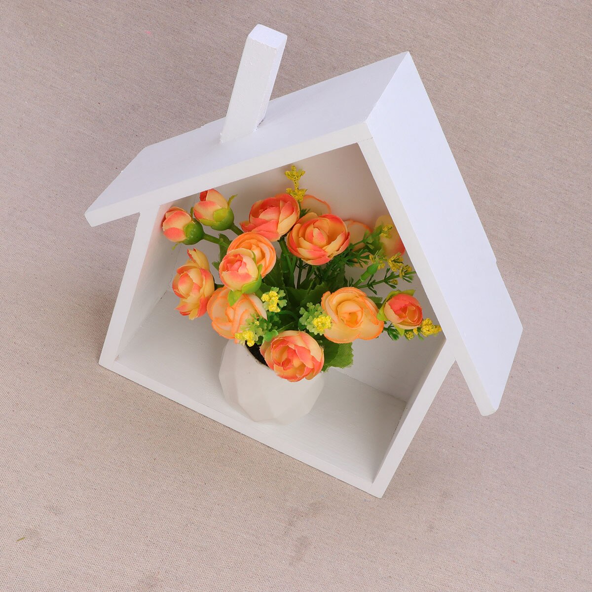 1 Pc Wall Shelf Wooden Storage Rack Storage Organizer Display Box for Office Bedroom