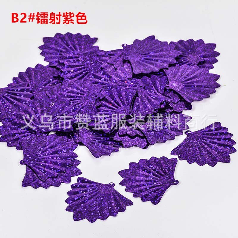 35 × 37mm waaiervormige kralen pailletten diy handgemaakte kleding accessoires materiaal feestdecoratie pailletten  jj386: B2