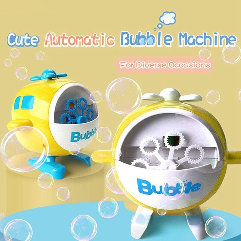 Een Klik Bubble Machine Helikopter Bubble Machine Kinderen Elektrische Bubble Machine Speelgoed