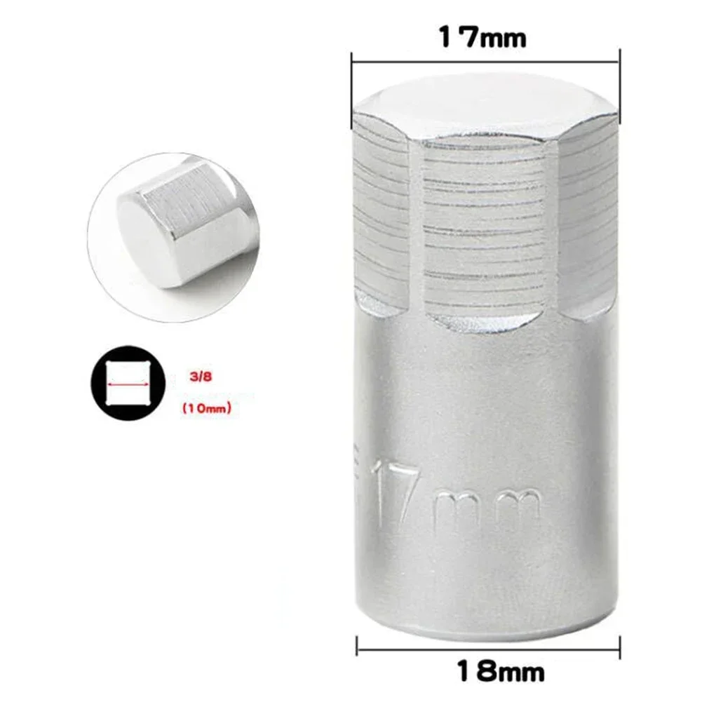 Llave de tubo de drenaje de cárter de aceite, llave de tornillo de caja de cambios de reparación automática, Material de , equipo de taller, herramientas manuales, 3/8 unidades: Rojo oscuro