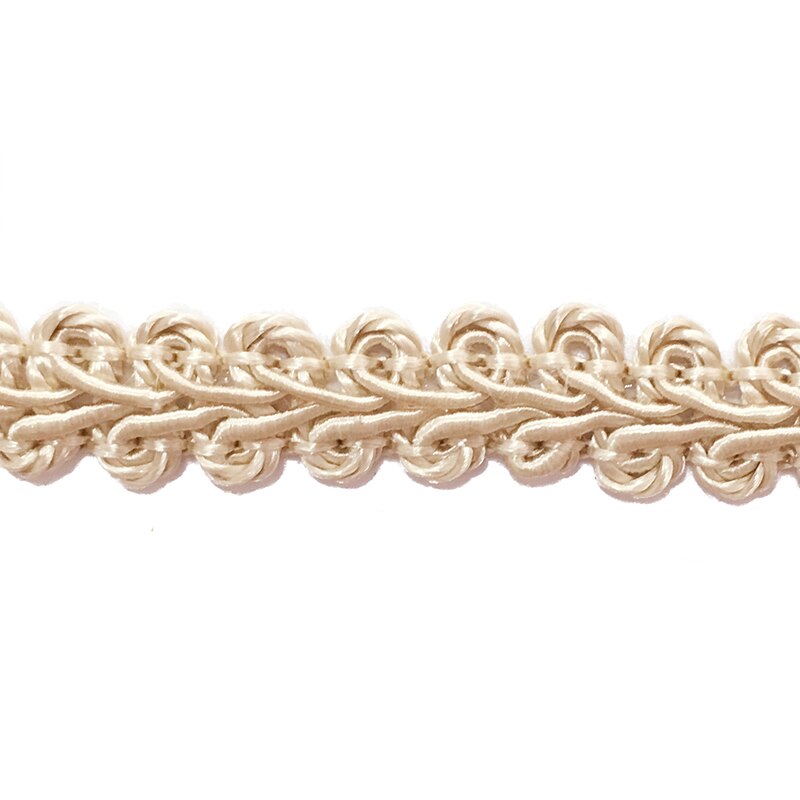 12M Braid Trim Lace Trim Gimp Basic Sewing Ribbon Polyester DIY Crafts Sewing Costume Home Decorative macrame Braided Cords: Light Beige