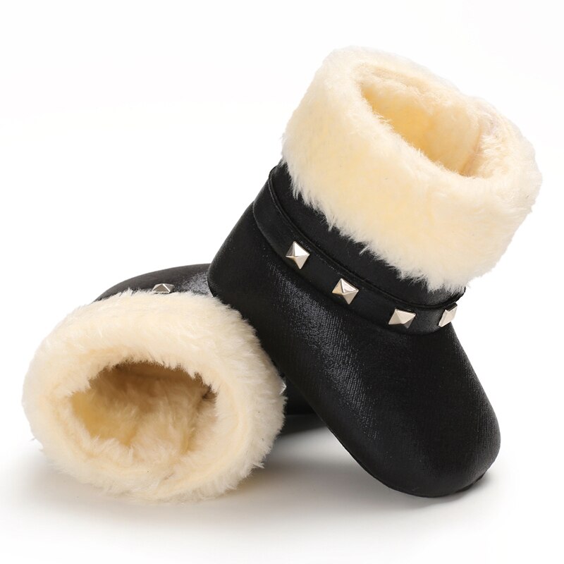 Boweaey Puur Katoen Zachte Bodem 4 Kleuren Baby Schoenen Lederen Winter Laarzen Voor Meisjes En Retail B219