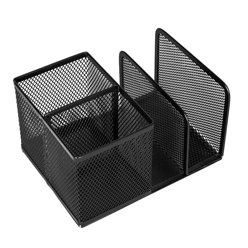 DELI noir support stationnaire en métal bonne Ventilation étudiant papeterie stockage bureau organisateur bureau accessoires organisateur