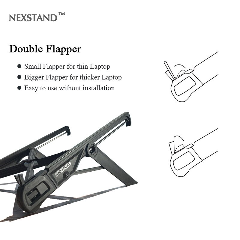 Nexstand  k7 laptop stativ sammenfoldelig bærbart laptop bord kontor ergonomisk notebook stativ holder til macbook pro laptop tilbehør