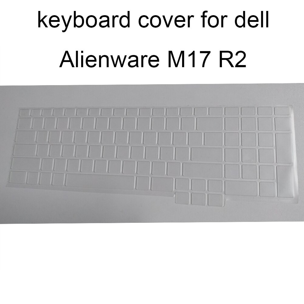 Keyboard Covers M17 for Dell Alienware M17 R3 R2 17 3 inch laptop protective cover silicone clear Transparent  : M17 R2