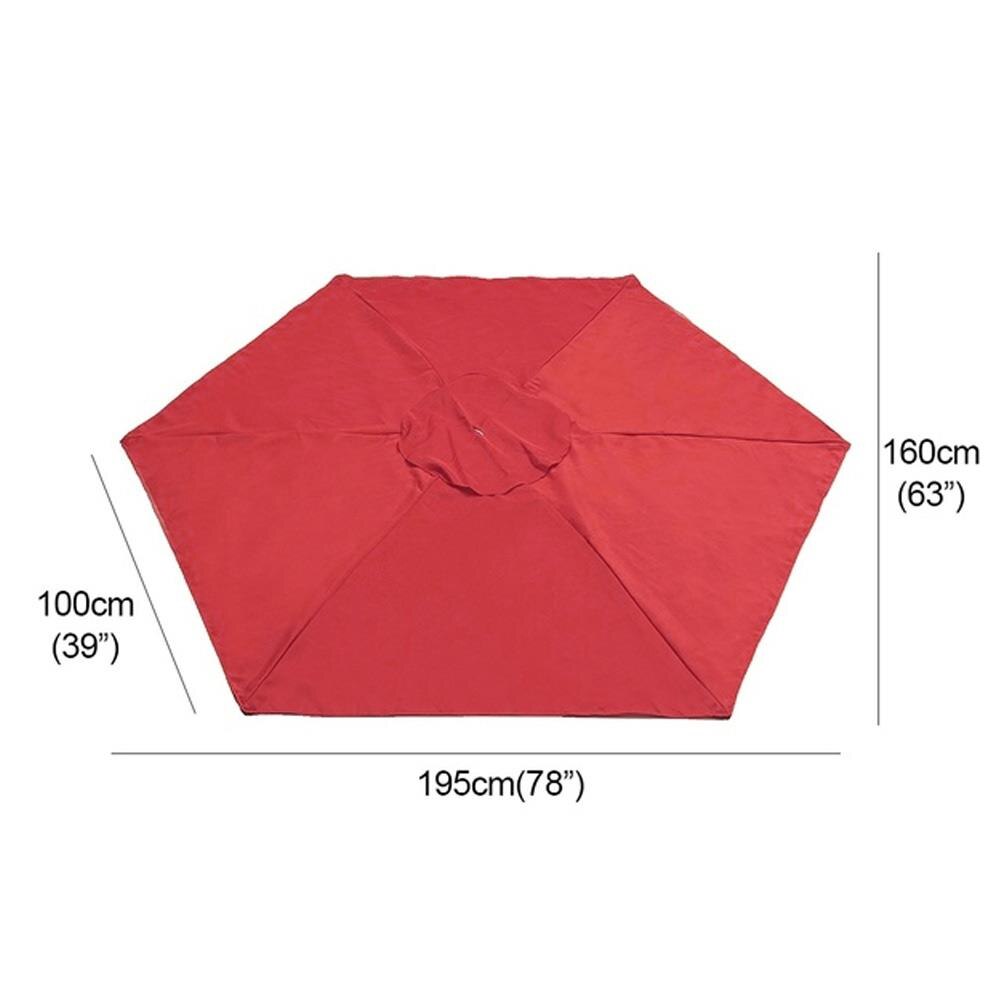 Sunshade Umbrella Cover 2M Hexagon Shape Parasol Umbrella Cover Umbrella Canopy Cover Fade-Proof 210D Oxford Cloth Waterproof