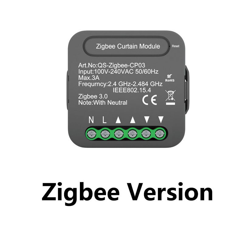 Tuya smart-vorhangschalter, wlan-zigbee-smart-home-automatisierungsmodul, timer, sprachfernbedienung, kompatibel mit alexa und google home: Zigbee-version / 1 stck.